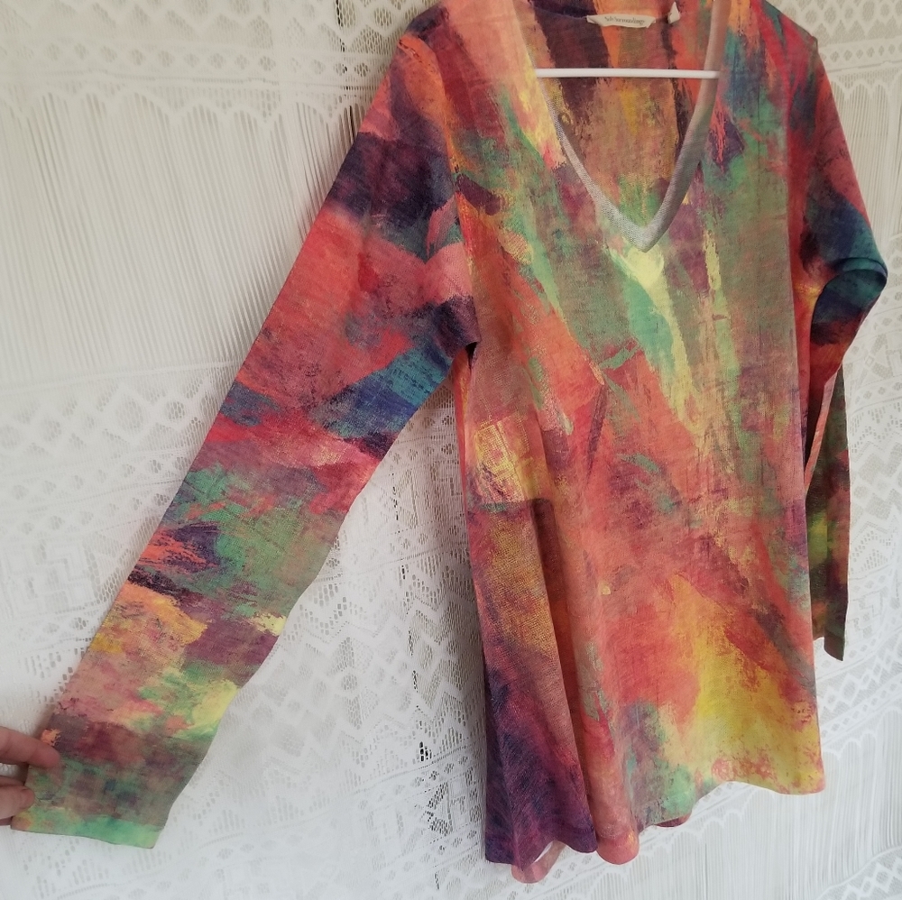 Soft Surroundings Color Spalsh Top Size Large - image 3